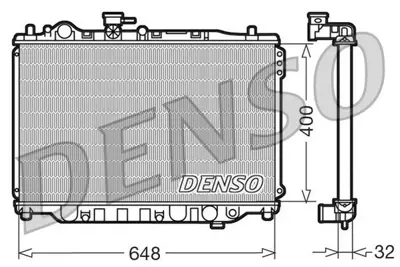 DENSO DRM44007 Su Radyatoru Mazda 626 (Gc) 1.6 (82->87) 16N21 506518 62405A 732538 8MK376706711 CR160000S FEDG15200 MZ2050
