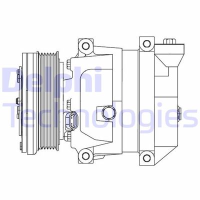 DELPHI CS10095-12B1 Kompresor Chevrolet  Daewoo Kalos  Kalos Leganza Nubira - 96246405