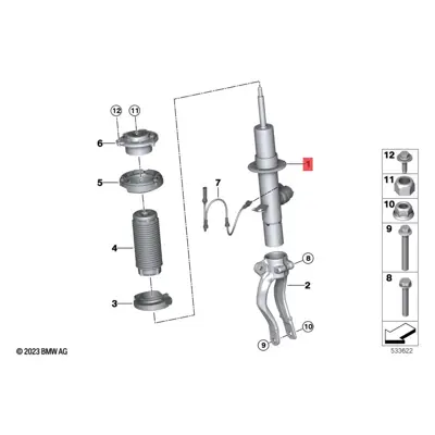 BMW 37105A16163 Amortisor ( Edc ) On Sol B47p-B48p-B57x-B58n G60 GM 37105A16163