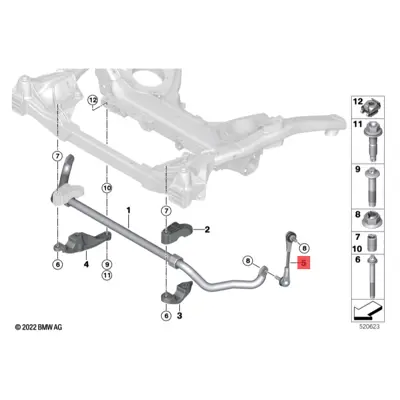 BMW 31356896815 Aski Rotu Sol-Sağ G60-G70 GM 31356896815