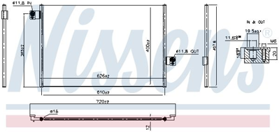 NISSENS 941324 Klima Radyatörü 295-297 Eqe-Eqs GM A0995008901