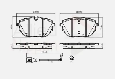 Bosch 0986460317 Fren Balata Ön Wv Transporter 2020- 