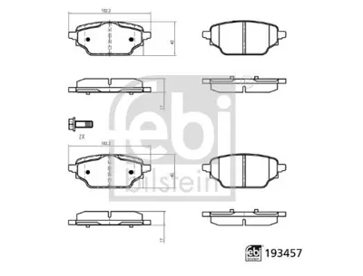 Febi Bilstein 193457 Fren Balatasi Nissan 4406000Q4A