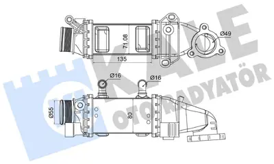 KALE 375995 Turbo Radyatoru (Ara Sogutucu Intercool) 1.4 Tdi Cus 4B145749K