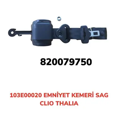 AFT  103E00020 Emniyet Kemeri Otomatik Sağ Clıo-thalıa 103E00020 8200797050