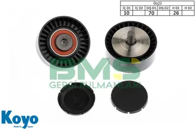 BMS 376 Alternatör Gergi Rulmanı Bmw 5E60540İ-545İ-550İ 11281440237 11287549557 7549557
