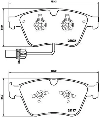 BREMBO P05003 Fren Balatası On Bentley Low-met 3W0698151P