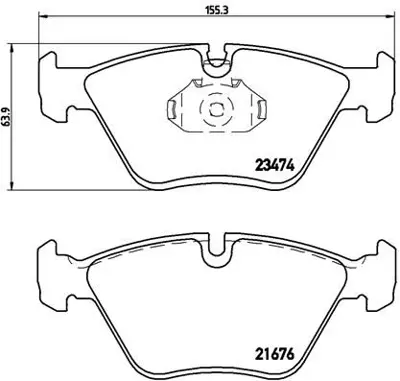 BREMBO P06042 Fren Balatası On Bmw E36 E46 E34 E32 E85 E86 34112282995