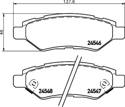 BREMBO P09014 Fren Balatası On Arka Low-met Chevrolet 20962994