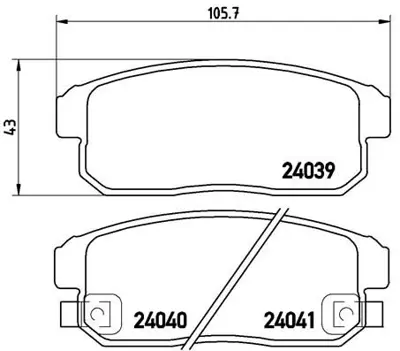 BREMBO P10005 Fren Balatası Arka Low-met Chevrolet 5580060J10