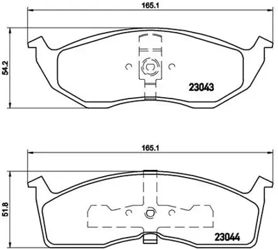 BREMBO P11008 Fren Balatası On Low-met Chrysler 4728124