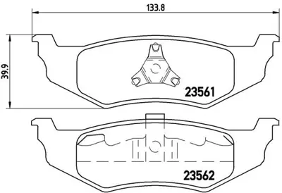 BREMBO P11010 Fren Balatası Arka Low-met Chrysler 4762669