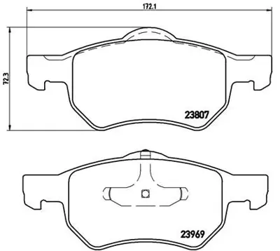 BREMBO P11013 Fren Balatası On Low-met Chrysler K05072215AA