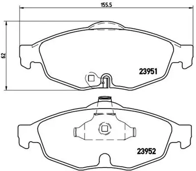 BREMBO P11016 Fren Balatası On Low-met Chrysler 05018942AA