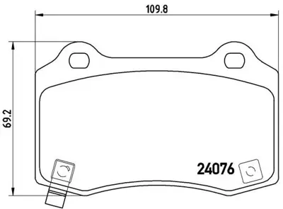 BREMBO P11024 Fren Balatası Arka Low-met Chevrolet 89047744