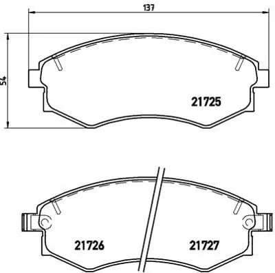 BREMBO P15011 Fren Balatası On Low-met Ssangyong 4813008152