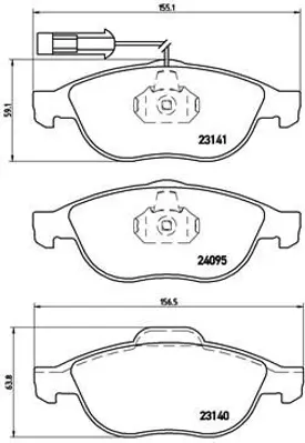 BREMBO P23114 Fren Balatası On Low-met Alfa Romeo 71769141