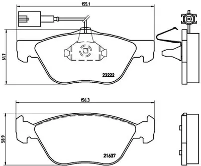 BREMBO P23116 Fren Balatası On Low-met Alfa Romeo 77362254