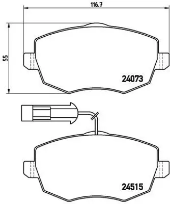 BREMBO P23127 Fren Balatası On Low-met Lancıa 77365217