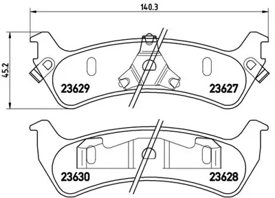 BREMBO P24042 Fren Balatası Arka Low-met Ford F5TZ2200A