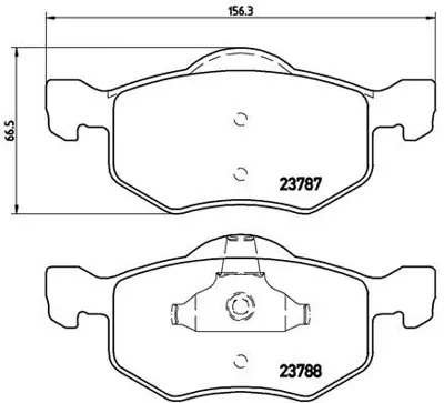 BREMBO P24056 Fren Balatası On Arka Low-met Ford EC253323ZD