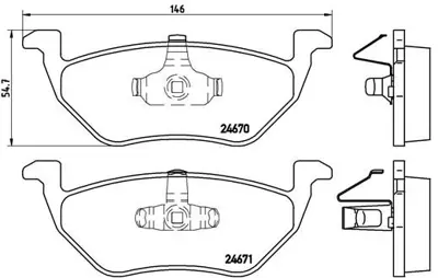 BREMBO P24085 Fren Balatası Arka Low-met Ford 4717737
