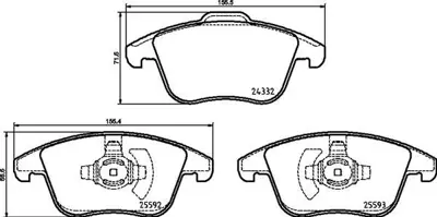 BREMBO P24211 Fren Balatası On Low-met Ford 2110592
