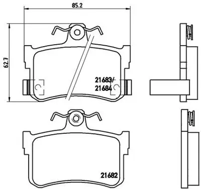 BREMBO P28027 Fren Balatası Arka Low-met Mg GBP90302AF