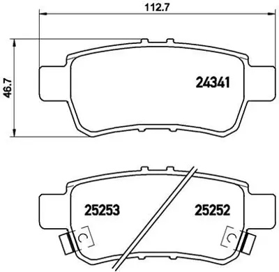 BREMBO P28062 Fren Balatası Arka Low-met Honda 43022SHJ405