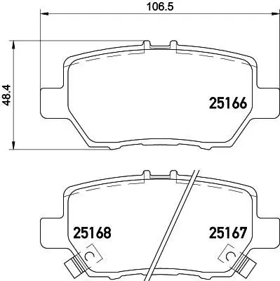 BREMBO P28078 Fren Balatası Arka Low-met Honda 43022SJAE00