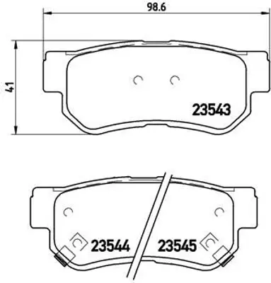 BREMBO P30014 Fren Balatası Arka Low-met Hyundaı 583021CA10