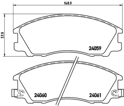 BREMBO P30017 Fren Balatası On Low-met Hyundaı 58101H1A00