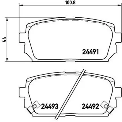 BREMBO P30040 Fren Balatası Arka Low-met Kıa 583021DA01