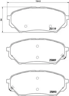 BREMBO P30071 Fren Balatası On Low-met Hyundaı 581013JA50