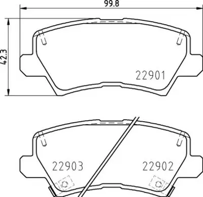 BREMBO P30111 Fren Balatası Arka Low-met Kıa 58302G6A10