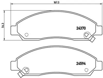 BREMBO P34005 Fren Balatası On Low-met Chevrolet 89040317