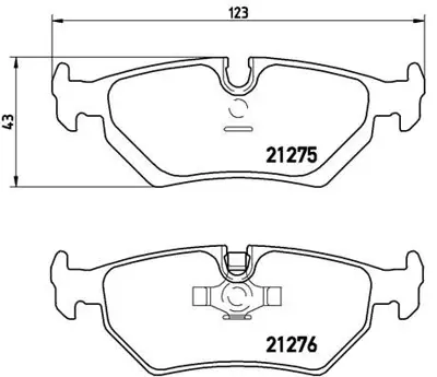 BREMBO P36008 Fren Balatası Arka Low-met Jaguar JLM11114