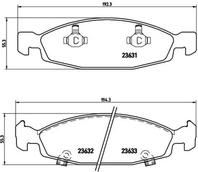 BREMBO P37005 Fren Balatası On Low-met Jeep 05018592AA