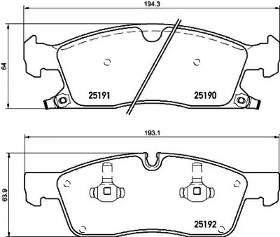 BREMBO P37015 Fren Balatası On Low-met Jeep 00K68052370AA