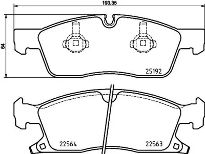 BREMBO P37022 Fren Balatası On Low-met Jeep 00K68052370AD