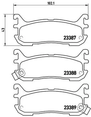 BREMBO P49021 Fren Balatası Arka Low-met Mazda AY060MA009