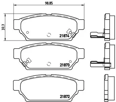BREMBO P54016 Fren Balatası Arka Low-met Mıtsubıshı AY060MT007