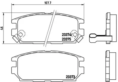 BREMBO P54025 Fren Balatası Arka Low-met Mıtsubıshı MN102625