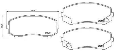 BREMBO P54043 Fren Balatası On Arka Low-met Mıtsubıshı MK529909
