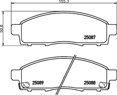 BREMBO P56102 Fren Balatası On Low-met Mıtsubıshı D1060JX50B