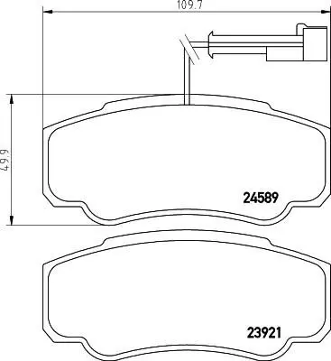 BREMBO P56122 Fren Balatası Arka Low-met Renault D4060MA000