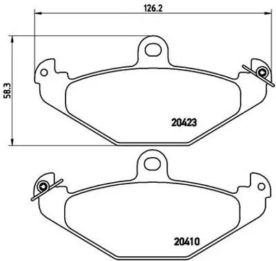 BREMBO P59026 Fren Balatası Arka Low-met Opel B117J0085S
