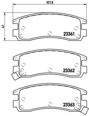 BREMBO P59027 Fren Balatası Arka Low-met Chevrolet 1605939