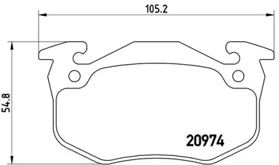 BREMBO P61032 Fren Balatası Arka Low-met Peugeot 96666971