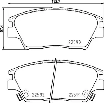 BREMBO P77001 Fren Balatası On Low-met Ssangyong 48130350B0
